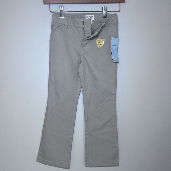Cat & Jack Pants - Cat & Jack - Girls' Bootcut Twill‎ School Uniform Chino Pants - Oyster - Size 5